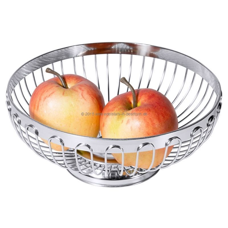 DKB Obstkorb Obstständer Früchteständer aus Edelstahl für Äpfel Orangen Kiwi usw 