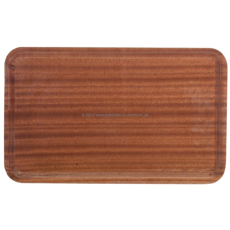Holz-Tablett GN 1/1, rutschfest, Farbe: Mahagoni