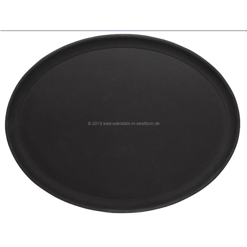 Tablett oval, 26,5, schwarz 26,5 x 20 cm, schwarz