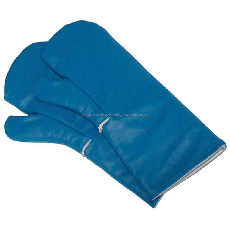 Paar Kältehandschuh aus blauem Polyurethan
