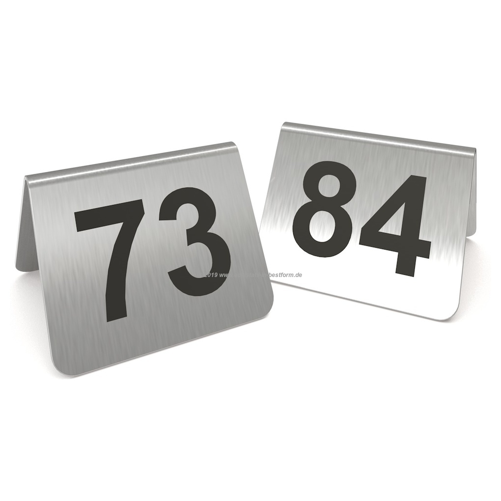 Tischnummernschilder 25-36 Edelstahl Table Number Tischaufsteller Nummer Schild 