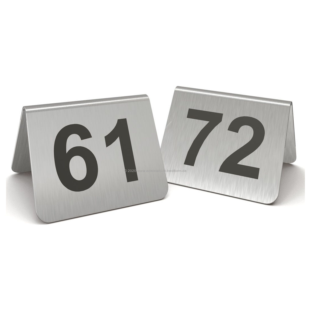 Tischnummernschilder 1-24 Edelstahl Table Number Tischaufsteller Nummer Schild 