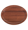 Holz-Tablett, oval, rutschfest, 26x20 cm